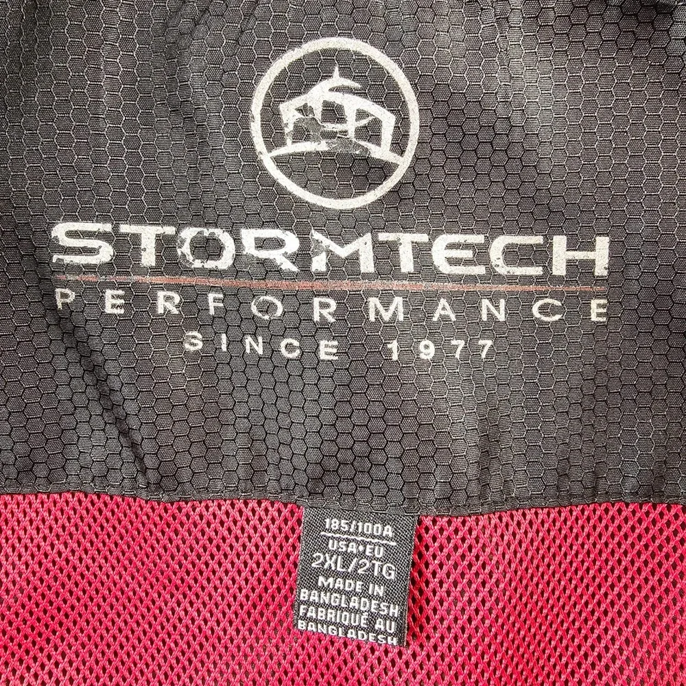 Stormtech Performance Corvette Windbreaker Jacket Mens 2XL Black Red‎ GSX-1 Zip